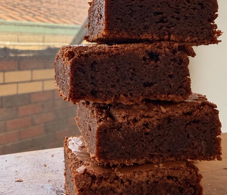 Pile of brownies