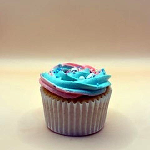 Pastel swirl cupcake